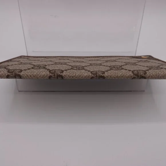 Gucci Supreme Leather Bi-Fold Long Vintage Wallet Walnut - Picture 7 of 7